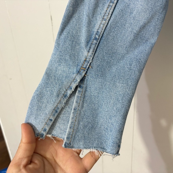 ZARA TRF Authentic Denim Destroyed Cropped Jacket Size S New - Picture 9 of 11